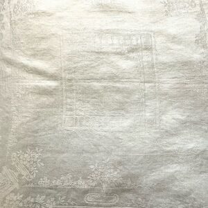 Satin Damask Vintage Cotton Buffet Runners. Excellent Condition.